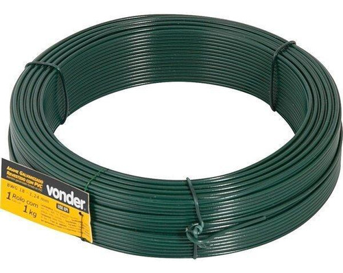 Arame Galvanizado Revestido Com Pvc Verde Bwg 18 81 Metros -