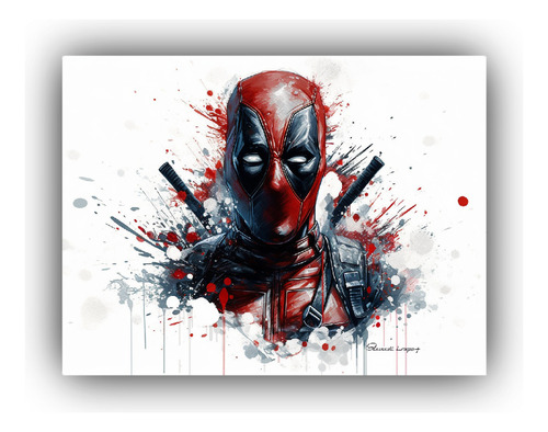 Cuadros Patrones Intensos Deadpool Película 65x50cm