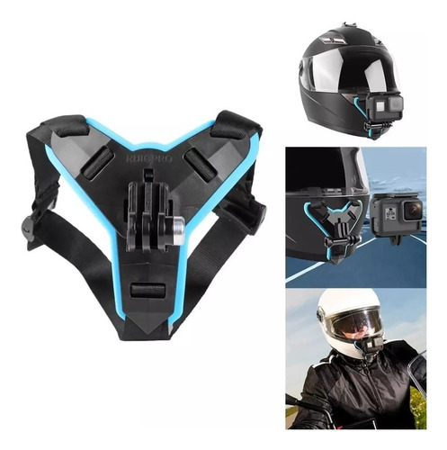 4 Monturas Casco Moto Gopro Hero Sujetador Cámara Al X Mayor