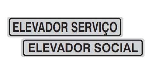 21 Kit De Sinalização De Elevador Social E Serviço Alumínio