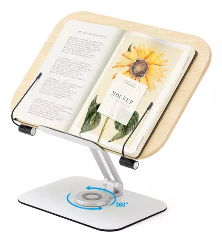  Soporte para libros, soporte plegable para música, portátil,  soporte para libros, altura ajustable, soporte para atril rodante, extra  grande, resistente, soporte plegable para teléfono y tableta (color blanco)  : Productos de