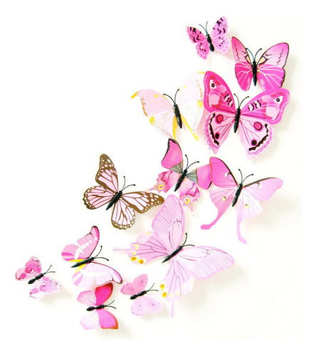11 Juegos De Pegatinas De Pared De Mariposa 3d Para El Hogar