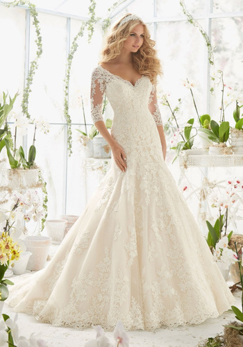Imagen 2 de 4 de Vestidos Novia Nuevo Barato Bonito Elegante Sirena 2812 Sale