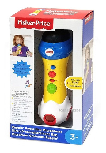 Microfono Graba Y Reproduce Fisher Price Scarlet Kids