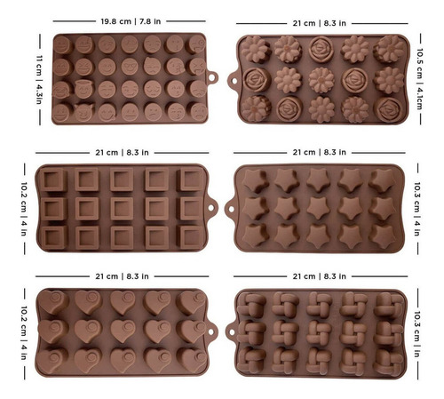A A 6 Molde Silicon Corazón Esfera Reposteria Fondant Chocol