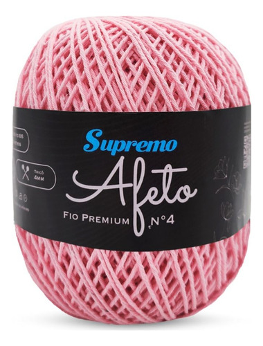 Fio Supremo Afeto Premium N°4 340m Cor Rosa Bebê-3526