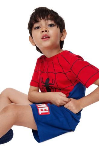 Spiderman Conjunto De Ropa Casa De Manga Corta Niño Pijama