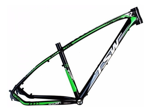 Quadro Tsw New Storm Aro 29 Preto Verde Mtb Aluminio Tam 19