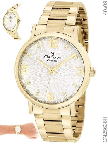 Relógio Feminino Champion Dourado Elegance Cn25636h