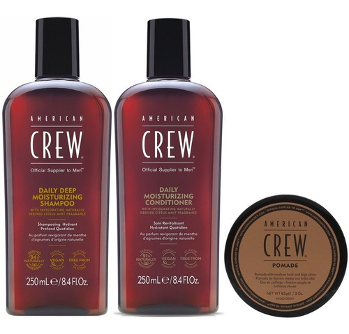 Shampoo Hidratante +condition +cera Pomade American Crew Men