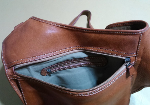 Morral Tavarovsky De Cuero Marrón Claro