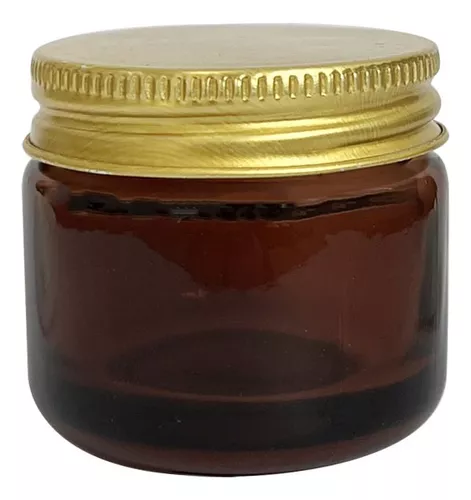 POTE JAR VIDRIO 240ML TRAS/ TAPA ORO - Bolten