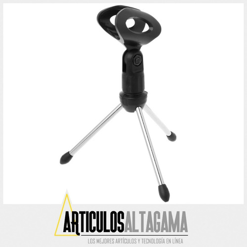 Imagen 6 de 10 de Base Soporte De Mesa Para Microfono 14 Cm Plegable Portatil