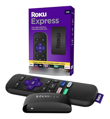Roku Express Hd 3930r Convierte A Smart Tv + Control Atajos