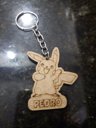 Pack 50 Chaveiro Personalizado Pikacho Pokemon Brinde Mdf