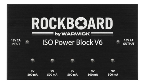 Fuente De Poder Rockboard Iso Power Block V6 - 6 Pedales