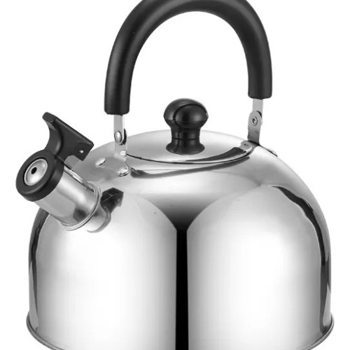 Tetera De Acero Inoxidable Para Hervir En La Estufa Plateada