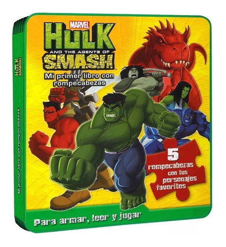 Mi Primer Libro Hulk & Agents Of Smash Con 5 Rompecabezas