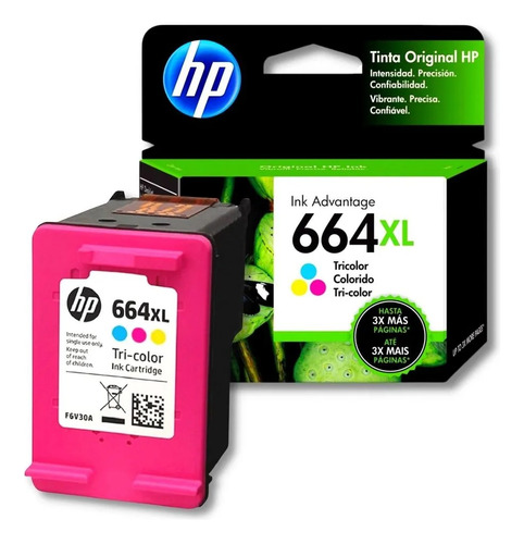 Cartucho Hp Original 664xl Tricolor 