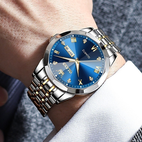 Imagen 6 de 7 de Reloj De Cuarzo Calendario Diamante