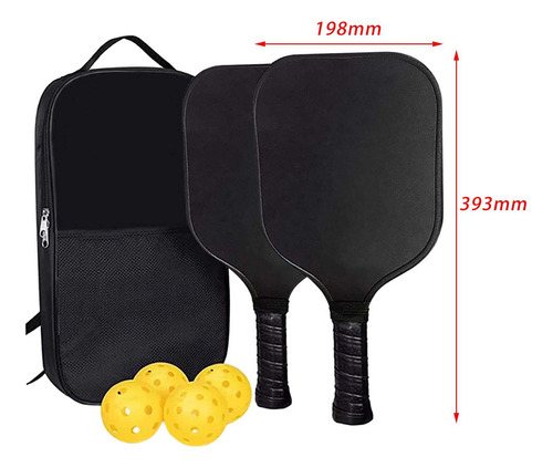 Premium Pickleball Paddles Honeycomb Core Con 4 Bolas Con