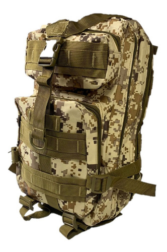 Mochila Tática Camuflada Desert Reforçada Camping Escolar Cor Deserto Camuflado