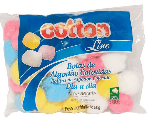 Algodão Cotton Bolinha Colorida 50gr