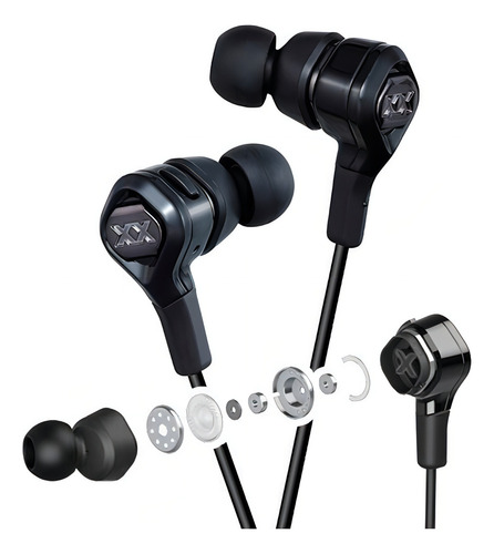 Audífonos Ha-fr100x Xtreme Xplosive De Jvc Color Negro