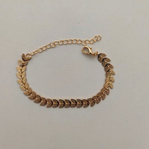 Kit Conjunto Choker Pulseira Escama De Peixe Folheado A Ouro Cor Dourado