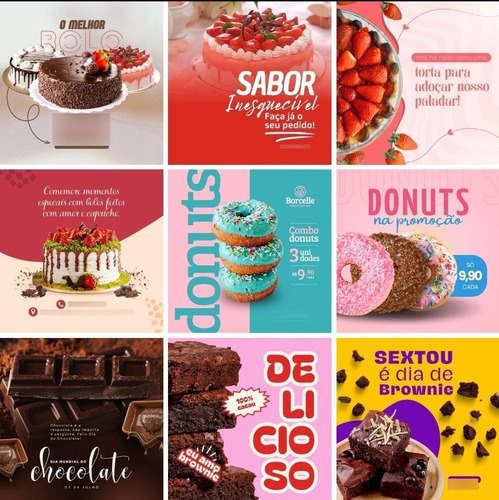 85 Artes Confeitaria E Doces Instagram Canva Templates