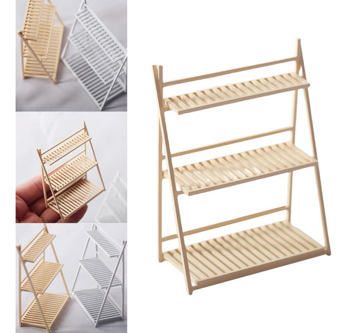 2 X 1/12 Dollhouse Flower Stand Display Rack Para Mini