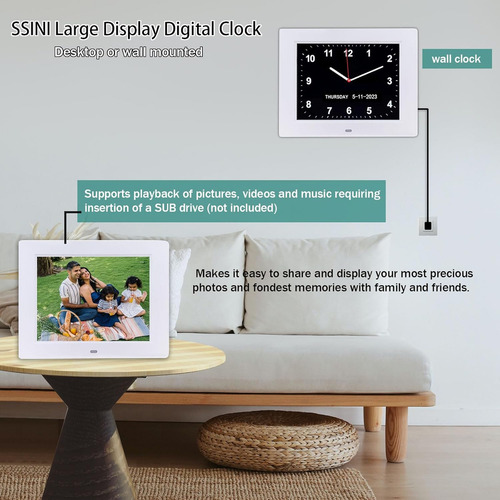 Reloj De Alzheimer Con Pantalla Digital De 7 Pulgadas