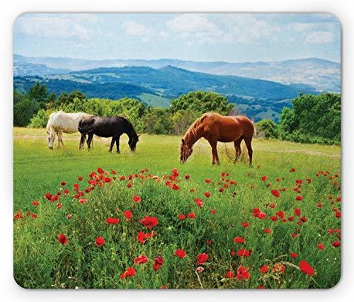 Pad Mouse - Ambesonne Horses Mouse Pad, Various Kinds Of Hor