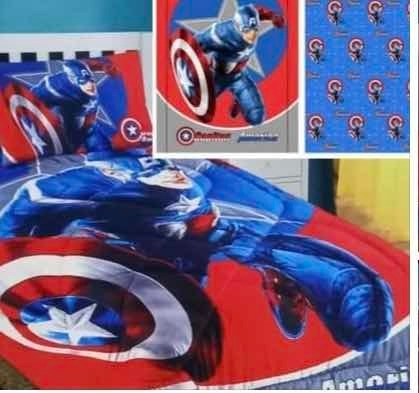 Plumón Reversible Capitan America 1,5 Plaza