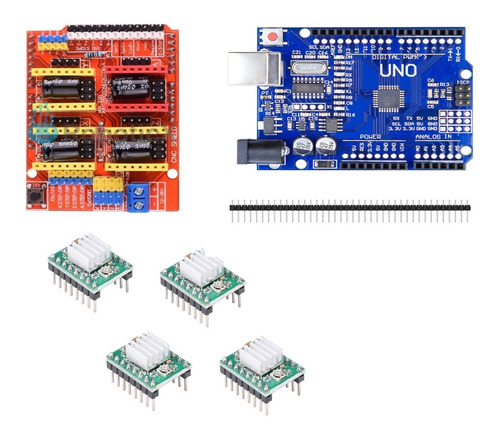 Shield Cnc + 4 Drivers A4988 + Arduino Uno