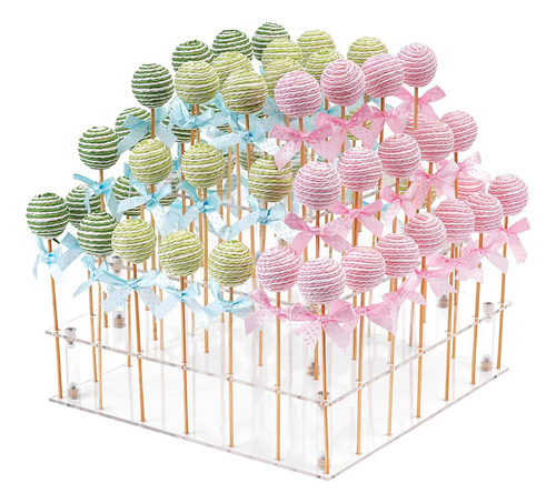 Acrylic Cake Pop Display Stand, 2023 Upgraded 56 Hole Cle