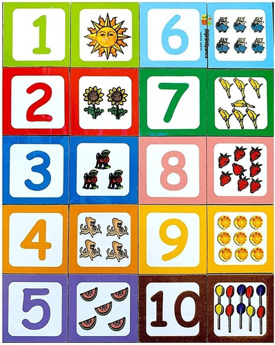 Juego De Madera, Números Por Asociación
