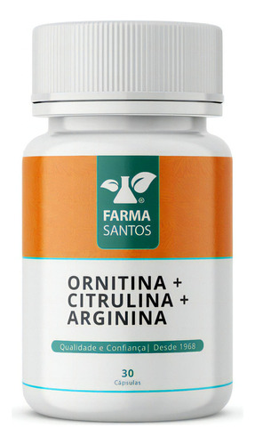 Ornitina+ Citrulina+ L-arginina 30 Cáps Bom Para O Cérebro Sabor Sem Sabor