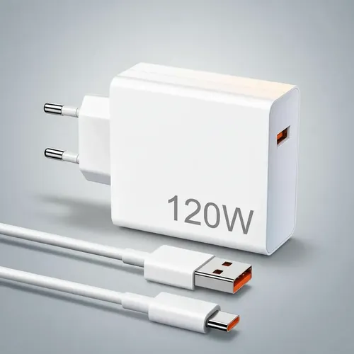 Carregador Turbo 120w Usb-c Para Xiaomi Poco Redmi Rápido Branco