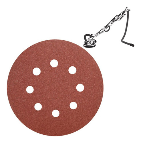 Lija Circular Con Velcro Grano #60 Para Lijadora Pared/techo