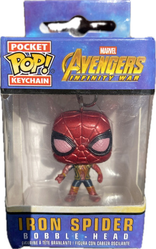 Pocket Pop Keychain Iron Spider Bobble Head