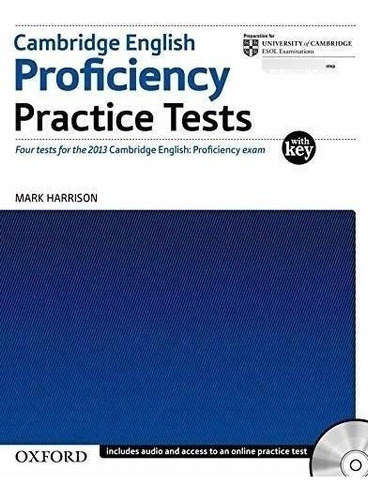 Cambridge English Proficiency (2nd.edition) With Key + Audio Cd, De Harrison, Mark. Editorial Oxford University Press, Tapa Blanda En Inglés Internacional, 2012