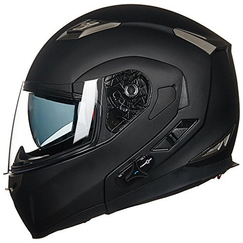 Casco De Moto Modular Con Bluetooth Y Visera Solar Integrada