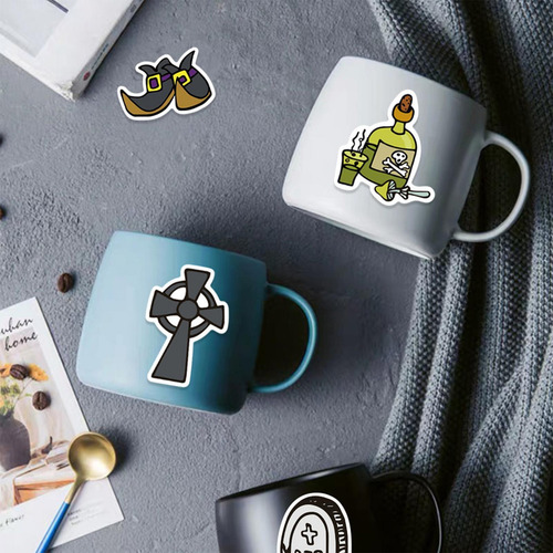 Pegatinas Impermeables De Halloween Para Tazas Pegatinas De