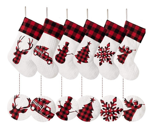 Pack De 5 Botas Navideñas, Decoración De Temporada Navidad.