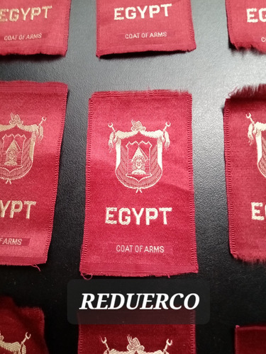 Escudo De Armas Impreso En Seda 7,5x4,5 Egipto Egypt Antiguo