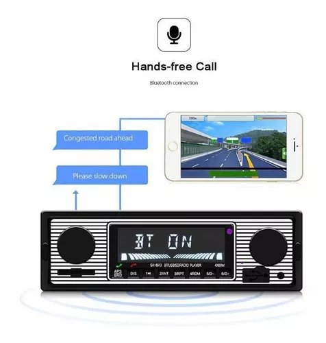 Radio FM con altavoz Bluetooth retro con Bluetooth Radio vintage con  memoria SD/USB, función de reproductor de música, transmisión inalámbrica  desde