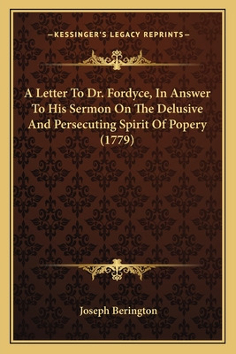Libro A Letter To Dr. Fordyce, In Answer To His Sermon On...