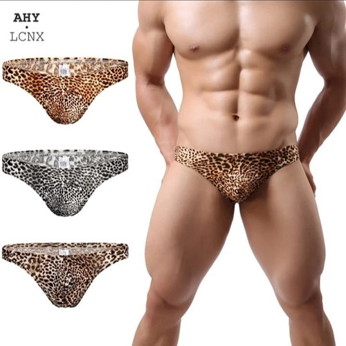 Ropa Interior Masculina Tanga Sexy Guepardo Cómoda Y Sensual