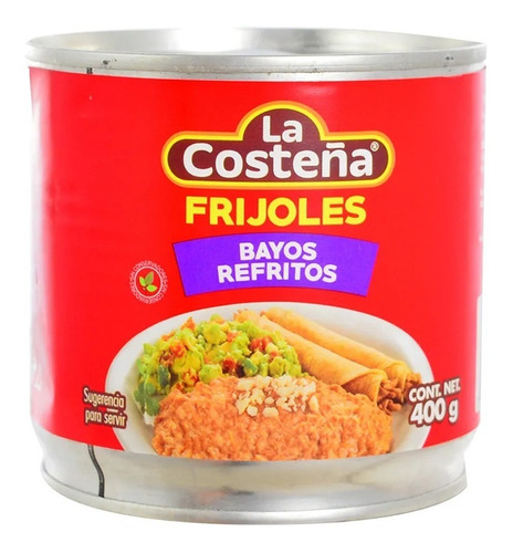 Pack X10u Frijoles Refritos Mexicanos Bayos / Negros 400gr